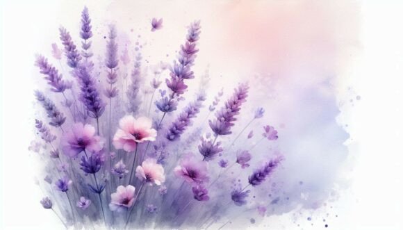 Download Lavender Watercolor Soft - Lavender watercolor Collection
