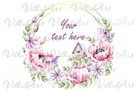 Download Watercolor Wreath Flower Png Sublimate - Premium Bundle