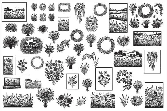 Download Charming Cottagecore Floral Wall Art - Cottagecore Collection