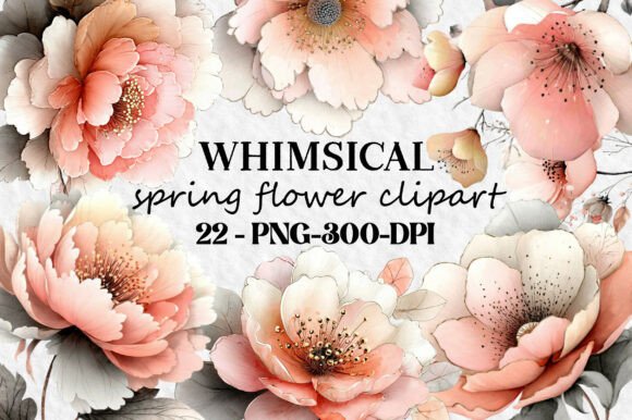 Download Whimsical Spring Flower Clipart Png Bund - Spring flower Collection