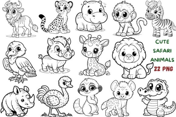 Download Cute Safari Animals Clipart - Premium Resources