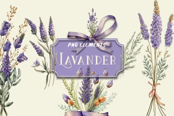 Download Lavender Watercolor Clip Art Png Element - Lavender watercolor Collection