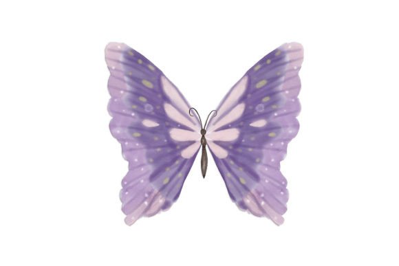 Download Lavender Watercolor Butterfly Set - Lavender watercolor Collection