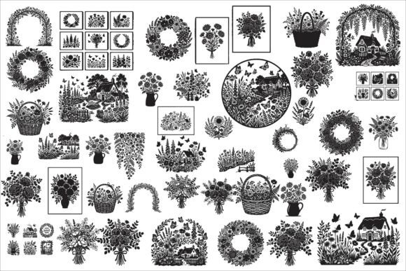 Download Charming Cottagecore Floral Wall Art - Cottagecore Collection
