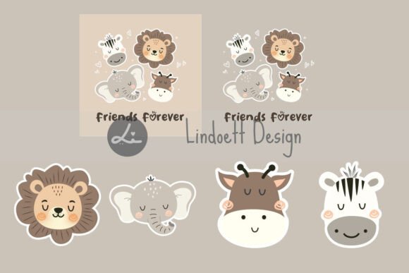 Download Set of Cute Safari Animals - Cute safari animals Collection