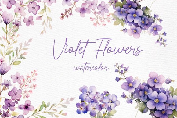 Download Violet Flowers Clipart Spring Flowers - Spring flower Collection