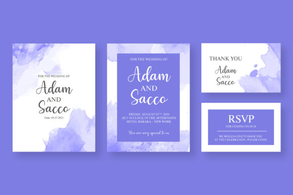 Download Printable Watercolor Wedding Card - Printable watercolor Collection