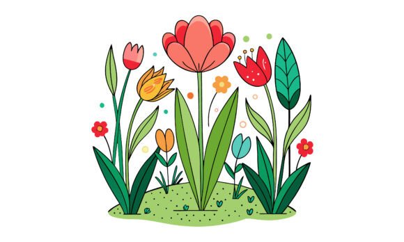 Download Colorful Spring Flowers Vector - Spring flower Collection