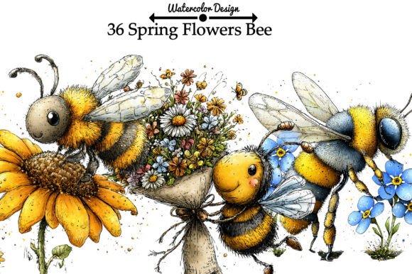 Download Spring Flowers Bee PNG Clipart - Spring flower Collection