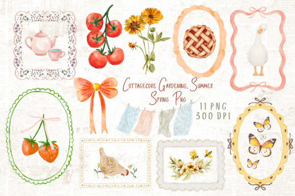Download Cottagecore Gardening, Summer Spring PNG - Cottagecore Collection
